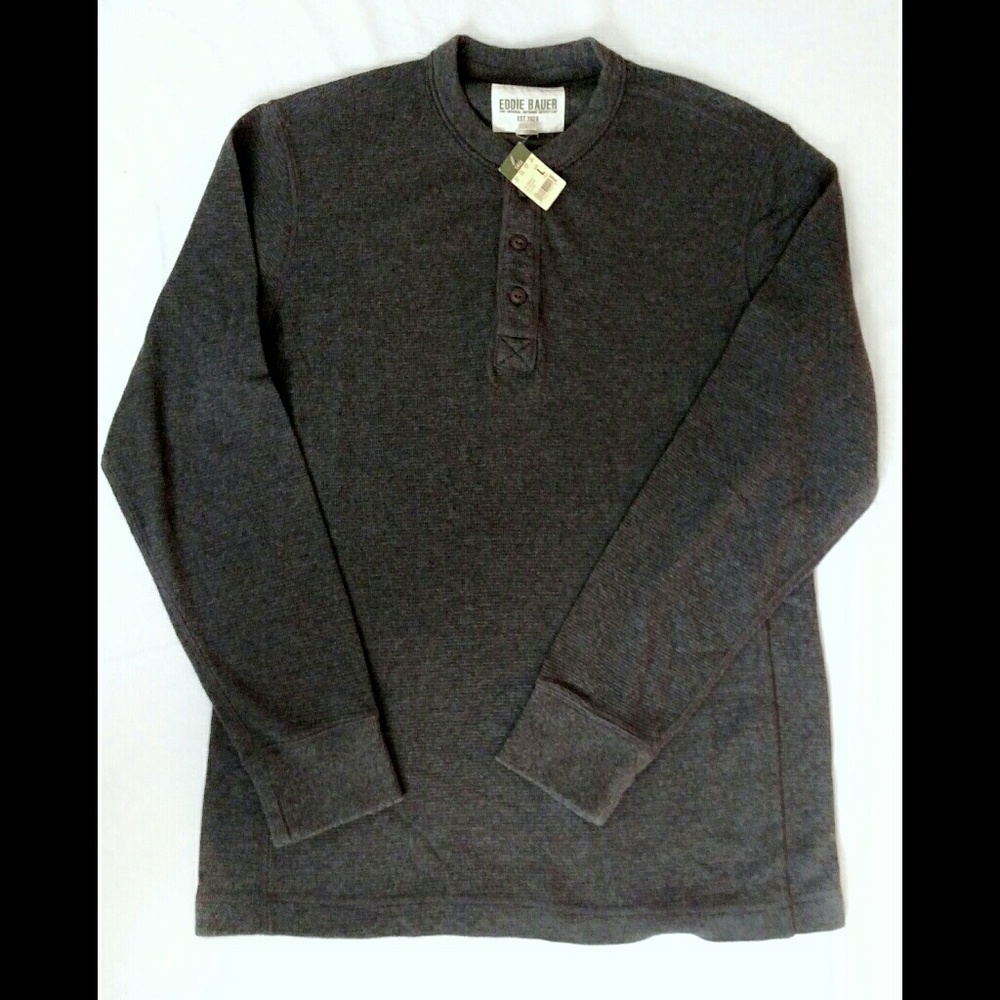 NWT Mens Eddie Bauer Thermal Henley sz LT